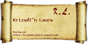 Krizsán Laura névjegykártya